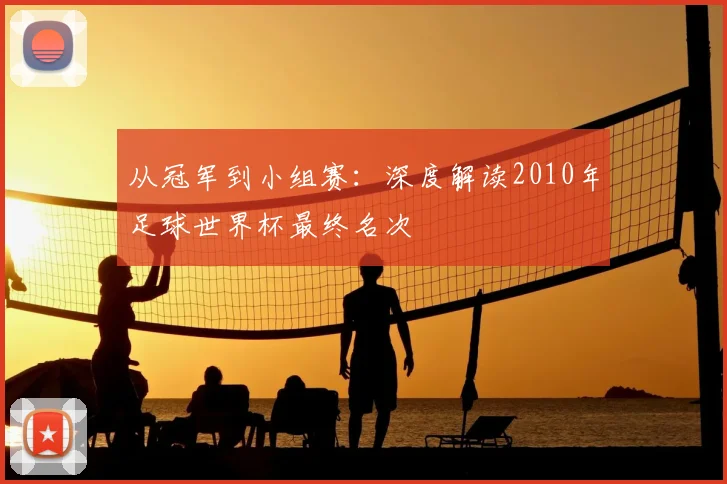 从冠军到小组赛：深度解读2010年足球世界杯最终名次